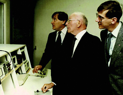 Sandy at the Rothney Observatory. 100 acres of Rothney Farm were donated to the University of Calgary for the observatory, established in 1972.